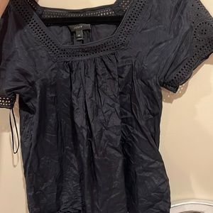 JCrew black top wrinkled from storage .